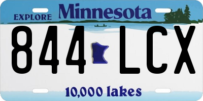 MN license plate 844LCX