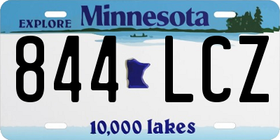 MN license plate 844LCZ