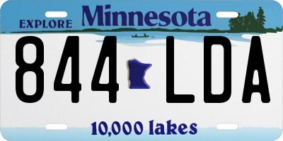 MN license plate 844LDA