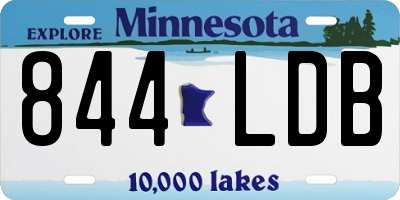 MN license plate 844LDB