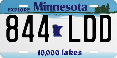 MN license plate 844LDD