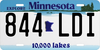 MN license plate 844LDI