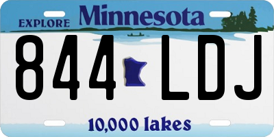 MN license plate 844LDJ