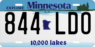 MN license plate 844LDO