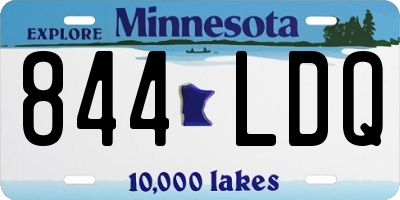 MN license plate 844LDQ