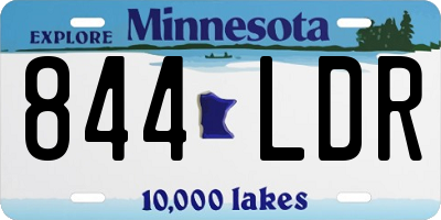 MN license plate 844LDR