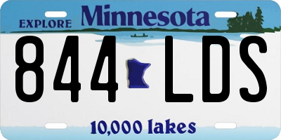MN license plate 844LDS