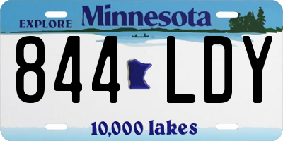 MN license plate 844LDY