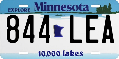 MN license plate 844LEA