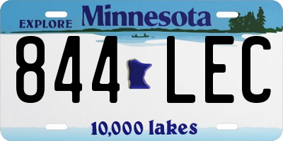 MN license plate 844LEC