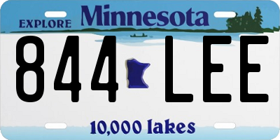 MN license plate 844LEE