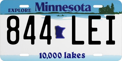 MN license plate 844LEI