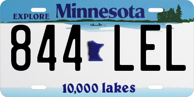 MN license plate 844LEL