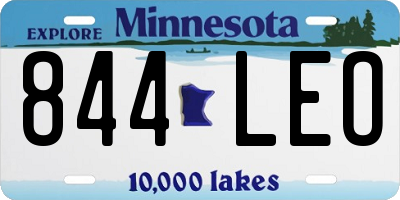 MN license plate 844LEO