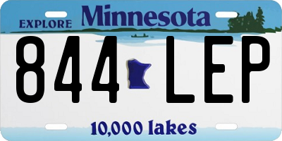 MN license plate 844LEP