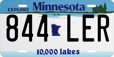 MN license plate 844LER