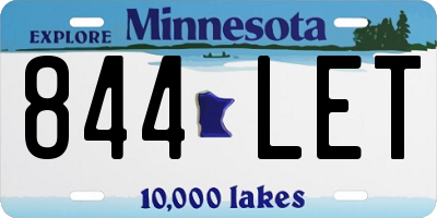 MN license plate 844LET