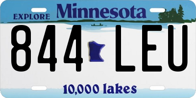 MN license plate 844LEU