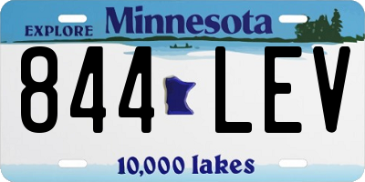 MN license plate 844LEV
