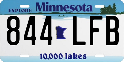 MN license plate 844LFB