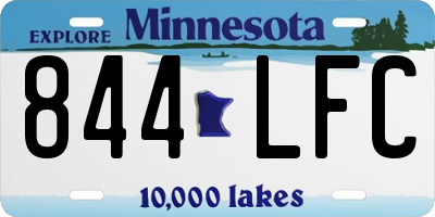 MN license plate 844LFC