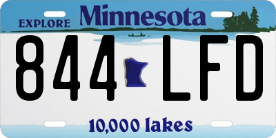 MN license plate 844LFD