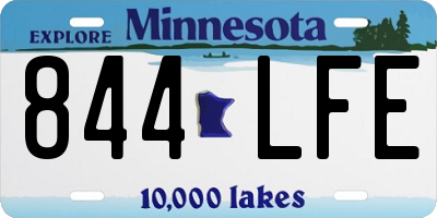 MN license plate 844LFE