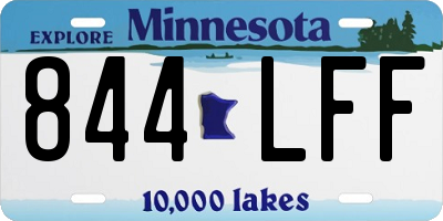 MN license plate 844LFF