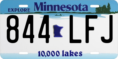 MN license plate 844LFJ
