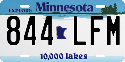 MN license plate 844LFM