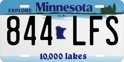 MN license plate 844LFS
