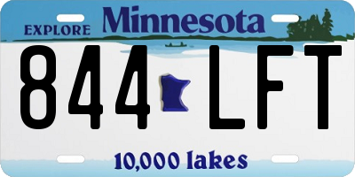 MN license plate 844LFT