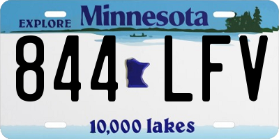MN license plate 844LFV
