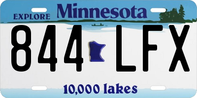 MN license plate 844LFX