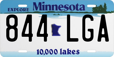 MN license plate 844LGA