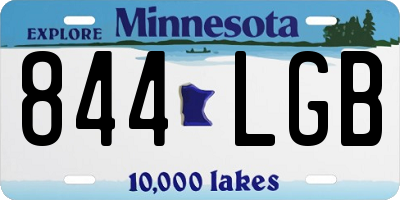 MN license plate 844LGB