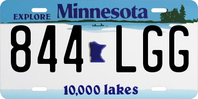 MN license plate 844LGG