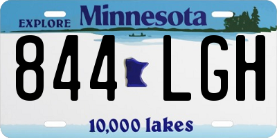 MN license plate 844LGH