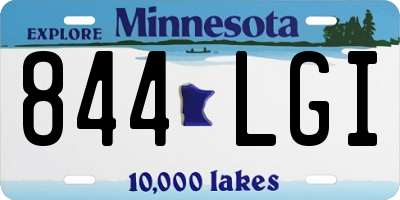 MN license plate 844LGI