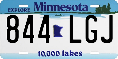 MN license plate 844LGJ