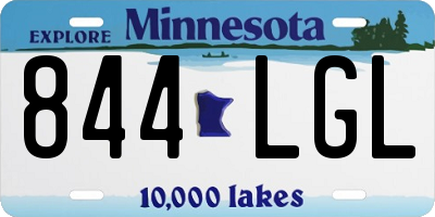 MN license plate 844LGL