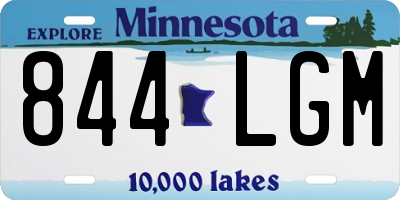 MN license plate 844LGM