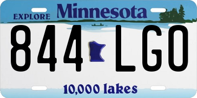 MN license plate 844LGO