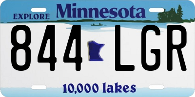 MN license plate 844LGR