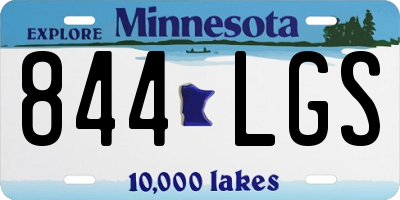 MN license plate 844LGS