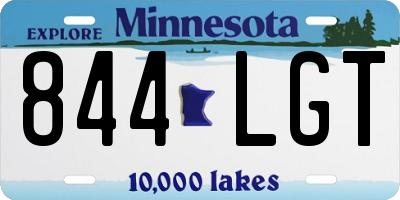 MN license plate 844LGT