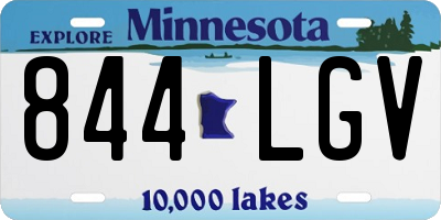 MN license plate 844LGV