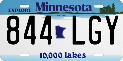 MN license plate 844LGY