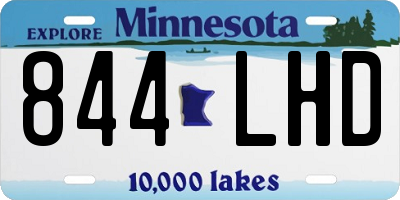 MN license plate 844LHD