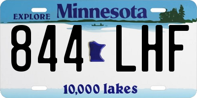 MN license plate 844LHF